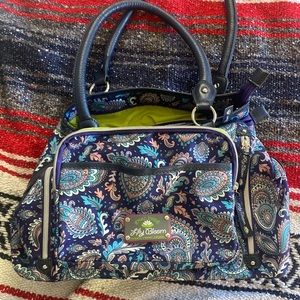 Lily Bloom Navy Paisley Purse